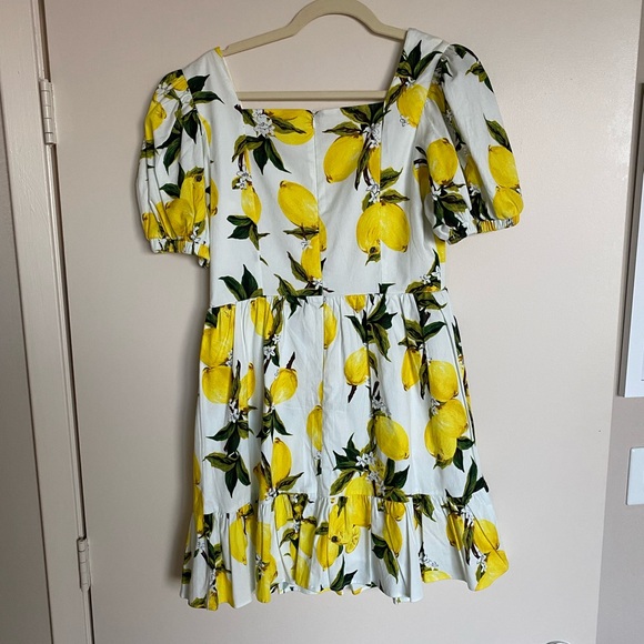 Lemon Puff Sleeve Mini Dress - Picture 3 of 7